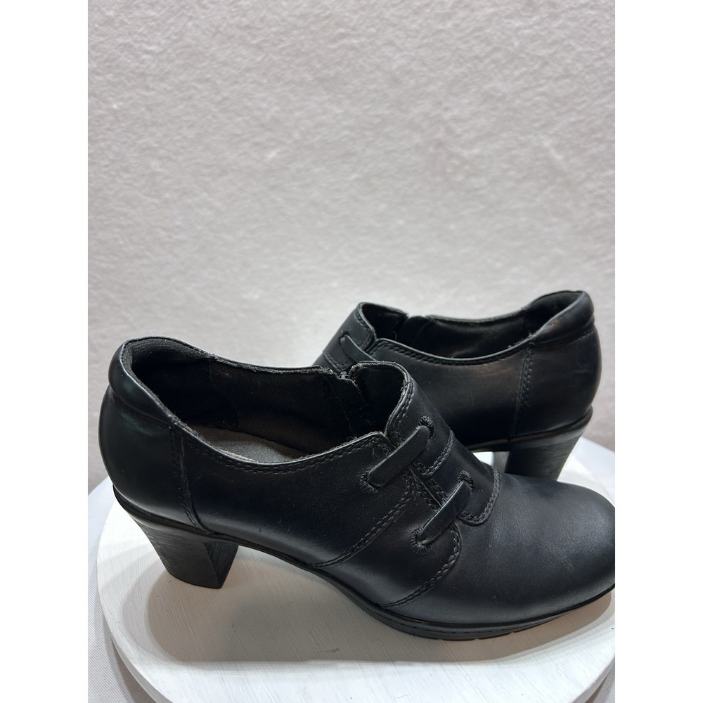 Clarks Bendables Women's Size 8M Black Leather Zip Booties EUC - Picture 5 of 13